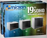 Шафа настінна Mirsan Soho 19" 12U 535x300, RAL 7035 (MR.SOH12U40DE.02)