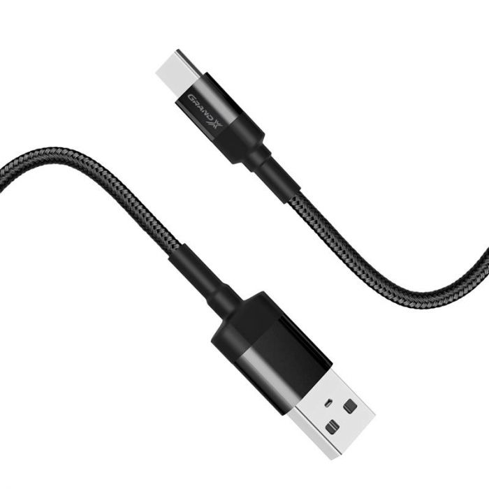 Кабель Grand-X USB - USB Type-C (M/M), 3 A, Cu, Fast Сharge, 1 м, Black (FC-03)