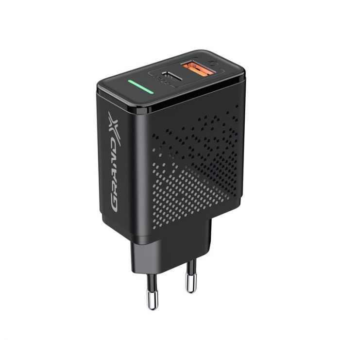 Мережевий зарядний пристрій Grand-X Fast Сharge 6в1 (1хUSB, 1хTypeC, 20W) Black (CH-880)