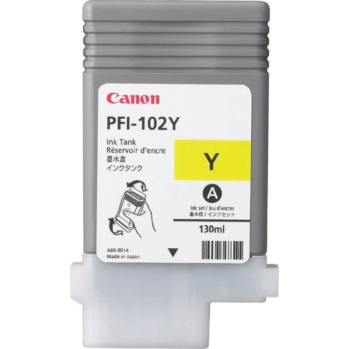 Картридж Canon (PFI-102Y) для iPF500/6x0/7x0, Yellow (0898B001)