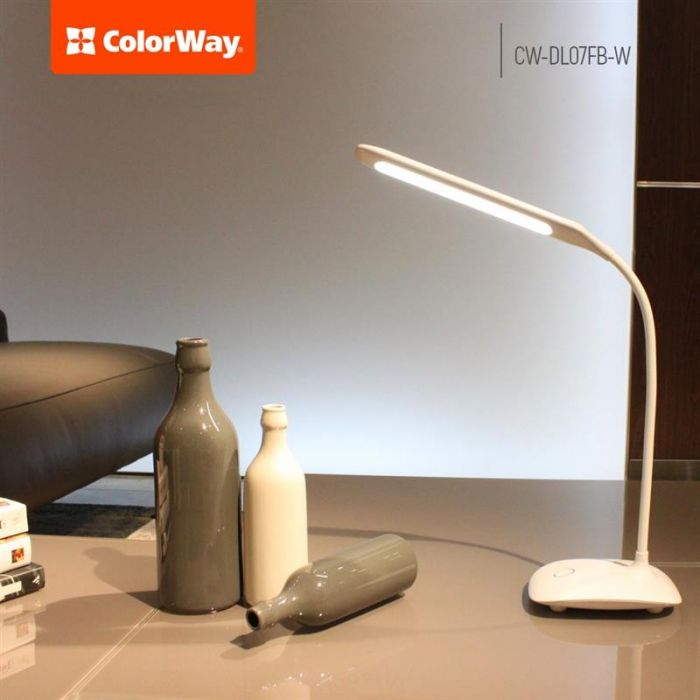 Настільна лампа LED ColorWay CW-DL07FB-W White