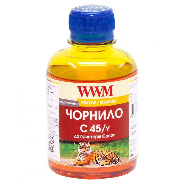 Чорнило WWM CANON CL-441/CL-446/CLI-451 (Yellow) (C45/Y) 200г