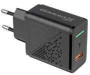 Мережевий зарядний пристрій Grand-X Quick Charge 3.0 (1хUSB, 18W) Black (CH-650)