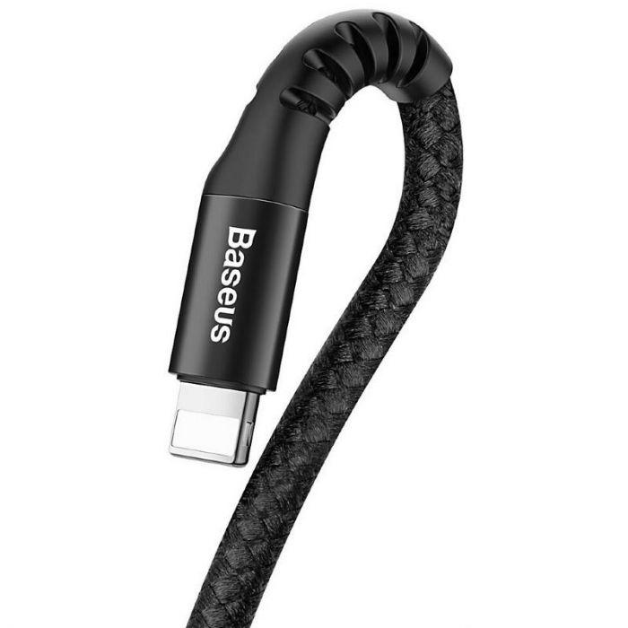 Кабель Baseus Fish eye Spring Data USB-Lightning, 1м Black (CALSR-01)