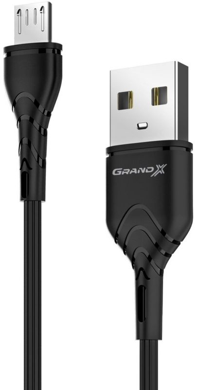 Кабель Grand-X USB - micro USB (M/M), Fast Сharge, 3 A, 1 м, Black (PM-03B)