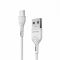 Кабель Grand-X USB-microUSB, Cu, 3A, 1м, Fast Сharge, White(PM-03W)