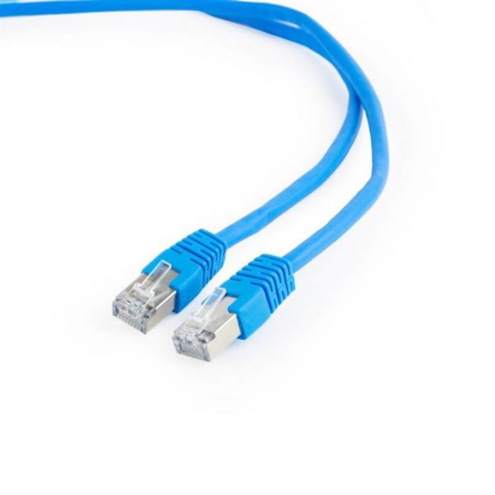 Патч-корд FTP Cablexpert (PP6-1M/B) cat.6, литий, 50u штекер із засувкою, 1м, синій