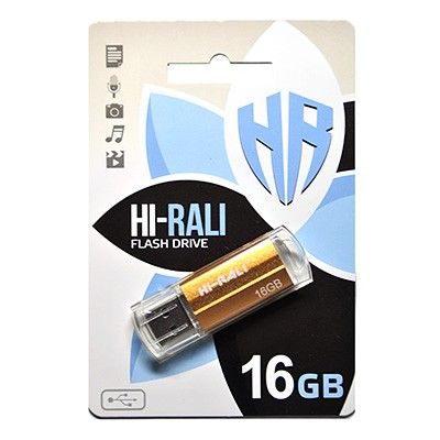 Флеш-накопичувач USB 16GB Hi-Rali Corsair Series Bronze (HI-16GBCORBR)