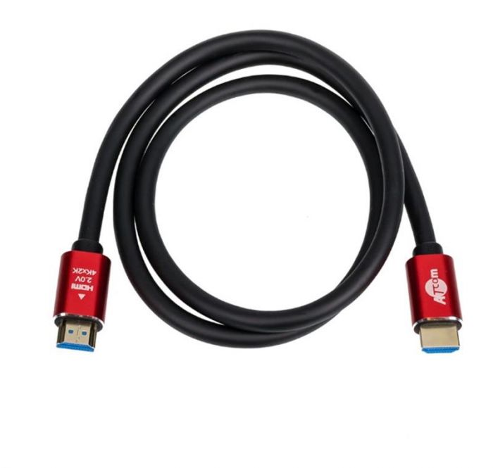 Кабель Atcom HDMI - HDMI V 2.0 (M/M), 5 м, Red/Black (24945) пакет