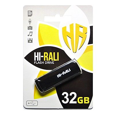 Флеш-накопичувач USB 32GB Hi-Rali Taga Series Black (HI-32GBTAGBK)