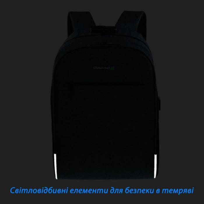 Рюкзак для ноутбука Grand-X RS-425BL 15.6" Blue (кодовий замок)