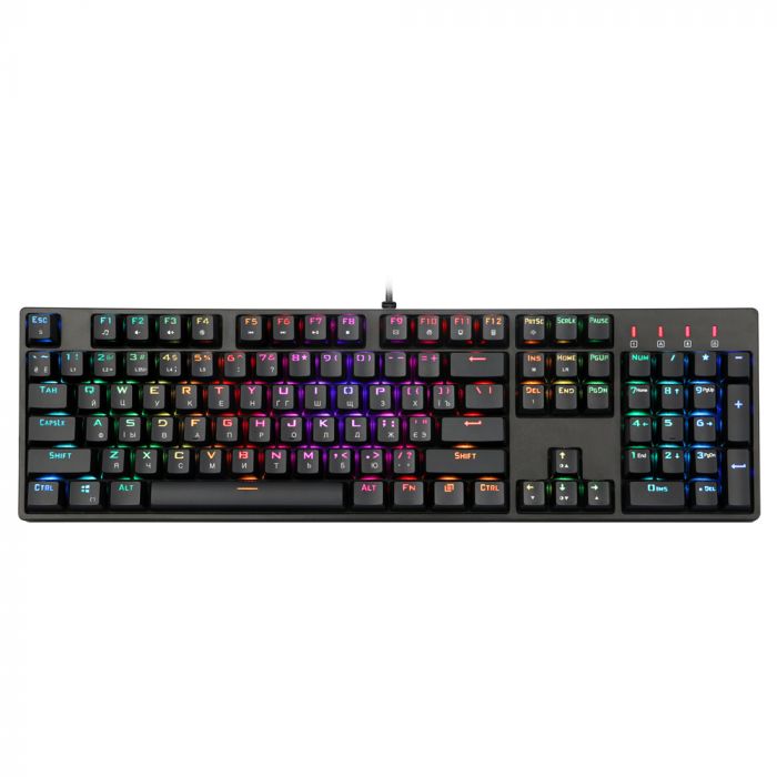 Клавіатура 1stPlayer DK5.0 V2.0 RGB Outemu Blue Ukr (DK5.0-BL V2.0) Black USB