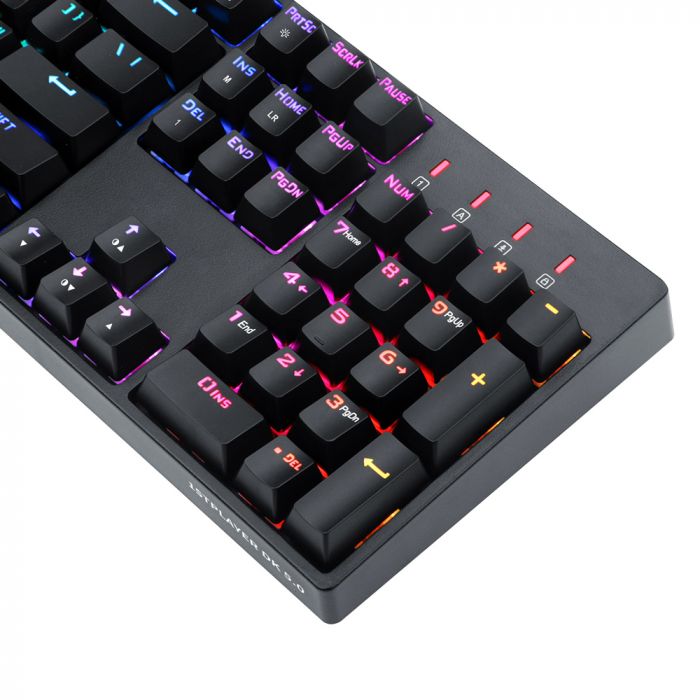 Клавіатура 1stPlayer DK5.0 V2.0 RGB Outemu Blue Ukr (DK5.0-BL V2.0) Black USB