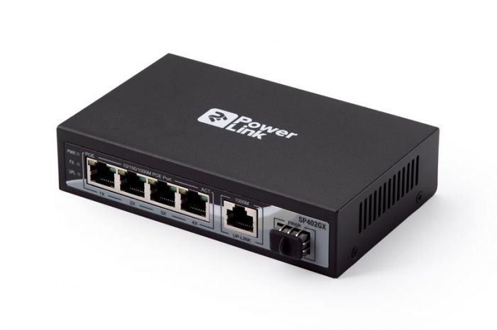 Комутатор 2E PowerLink SP402GX (4xGE PoE, 1xGE, 1xSFP Uplink, PoE Max 65W, некерований)