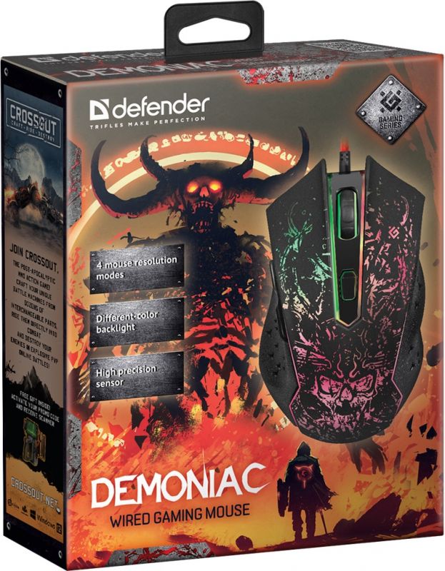 Мишка Defender Demoniac GM-540L (52540) Black USB