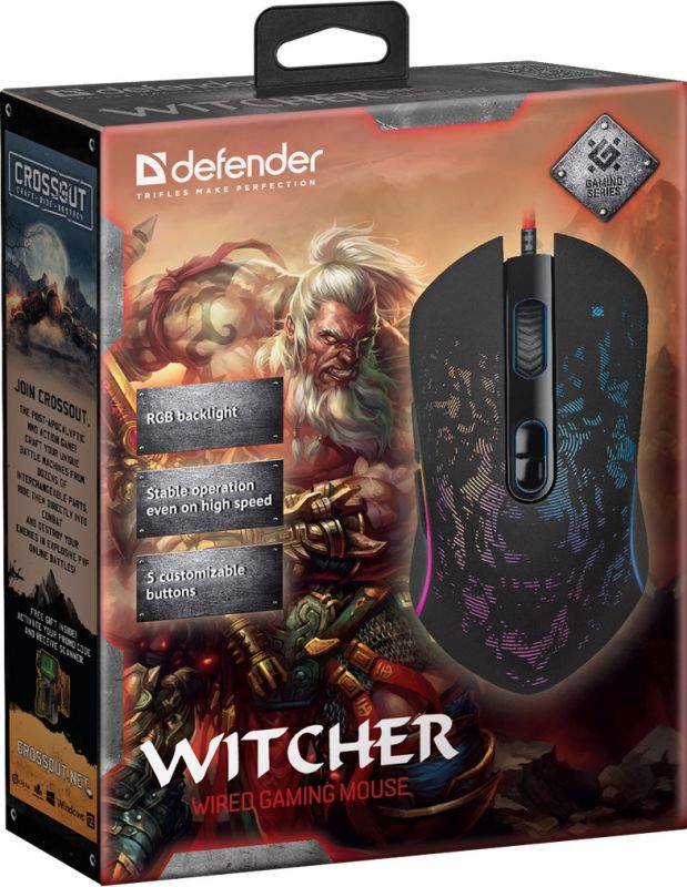 Мишка Defender Witcher GM-990 (52990) Black USB