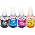 Комплект чорнила WWM для Canon G1400/G2400/G3400 4х140г B/C/M/Y (C490SET4)