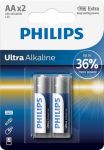 Батарейка Philips Ultra Alkaline AA/LR06 BL 2 шт
