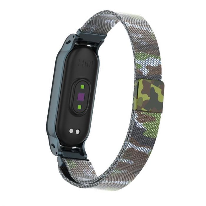 Ремінець Armorstandart Milanese Magnetic Band для Xiaomi Mi Band 5/Mi Band 6 Khaki Green (ARM56855)