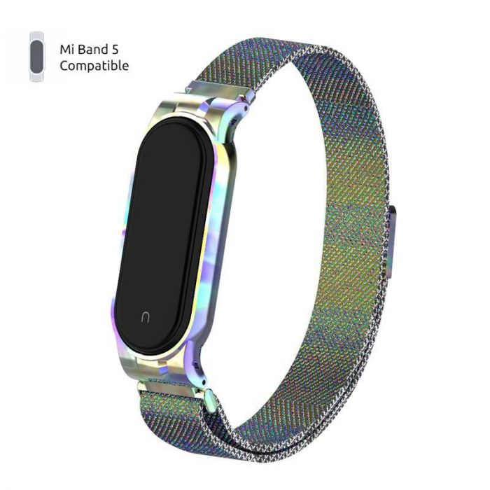 Ремінець Armorstandart Milanese Magnetic Band для Xiaomi Mi Band 5/Mi Band 6 Rainbow (ARM56851)