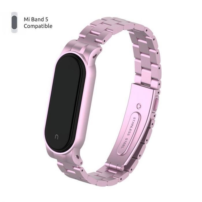 Ремінець Armorstandart Metal Band для Xiaomi Mi Band 5/Mi Band 6 Rose Gold (ARM56864)