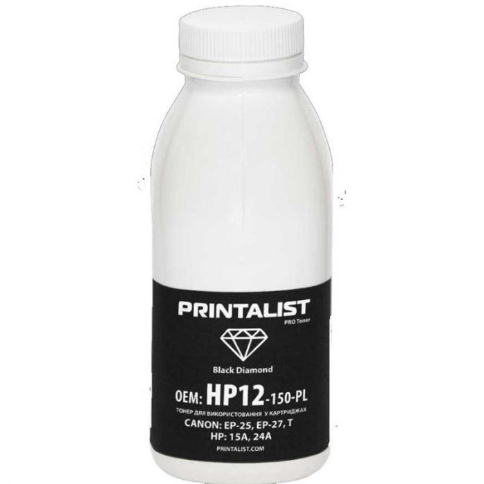 Tонер Printalist (HP12-150-PL) HP LJ 1200/1220 Black 150г