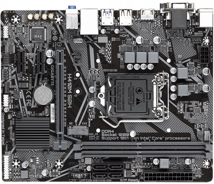 Материнська плата Gigabyte H410M S2H Socket 1200