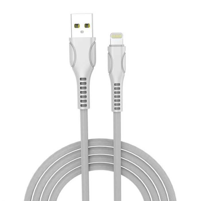 Кабель ColorWay USB - Lightning (M/M), line-drawing, 2.4 А, 1 м, White (CW-CBUL027-WH)