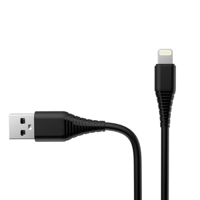 Кабель ColorWay USB - Lightning (M/M), PVC, 2.4 А, 1 м, Black (CW-CBUL024-BK)