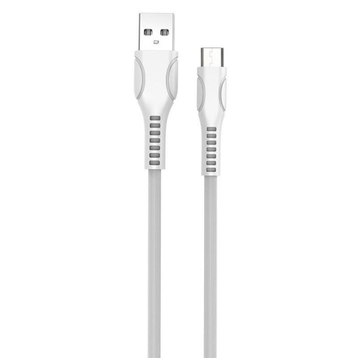 Кабель ColorWay USB-microUSB (line-drawing), 2.4А, 1м, White (CW-CBUM028-WH)