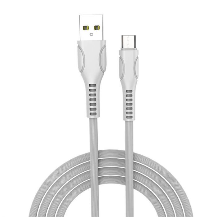 Кабель ColorWay USB-microUSB (line-drawing), 2.4А, 1м, White (CW-CBUM028-WH)