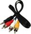 Кабель Atcom 3хRCA - 3.5 мм (M/M), 1.8 м, Black (17320) пакет