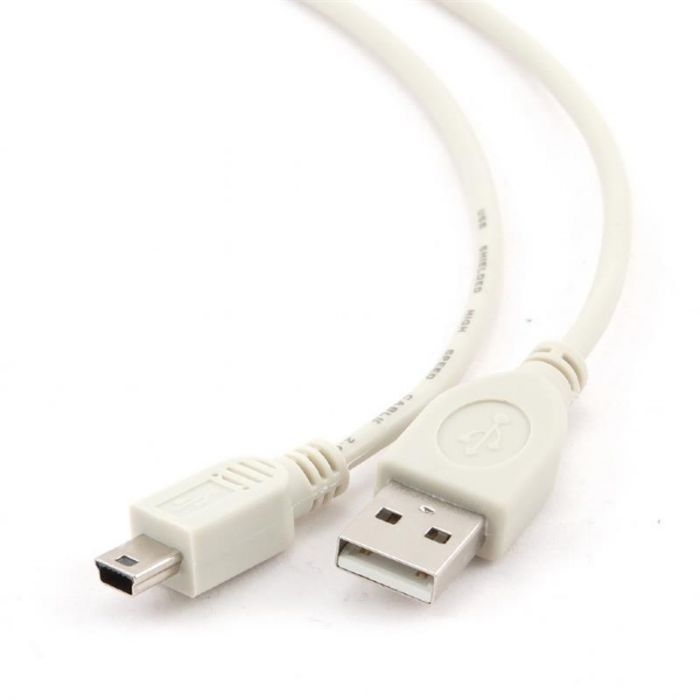 Кабель Gembird USB - miniUSB V 2.0 (M/M), 1.8 м, білий (CC-USB2-AM5P-6)