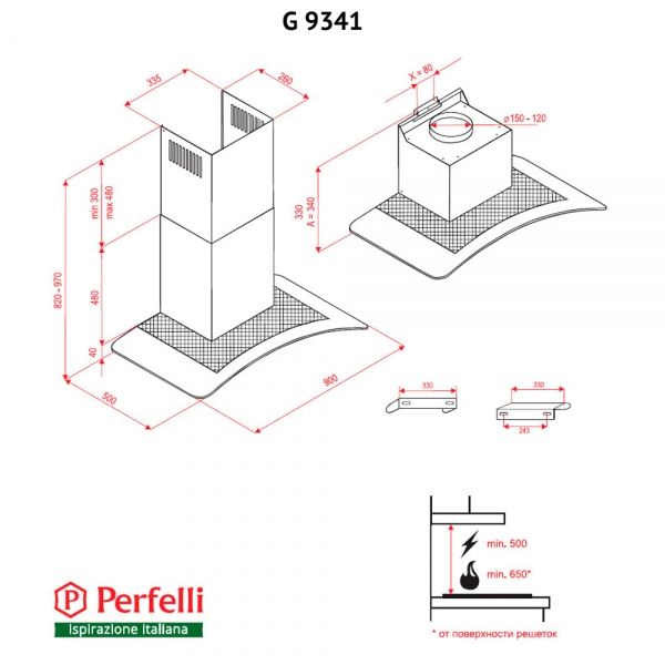 Витяжка Perfelli G 9341 I