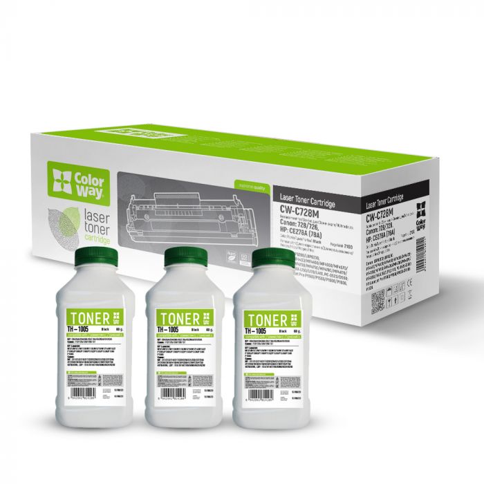 Картридж ColorWay (ColorWay-C728M/TH-1005) Canon MF4410/LBP6200 (Canon 726/728/CE278A) + Тонер (TH-1005) 3х60г