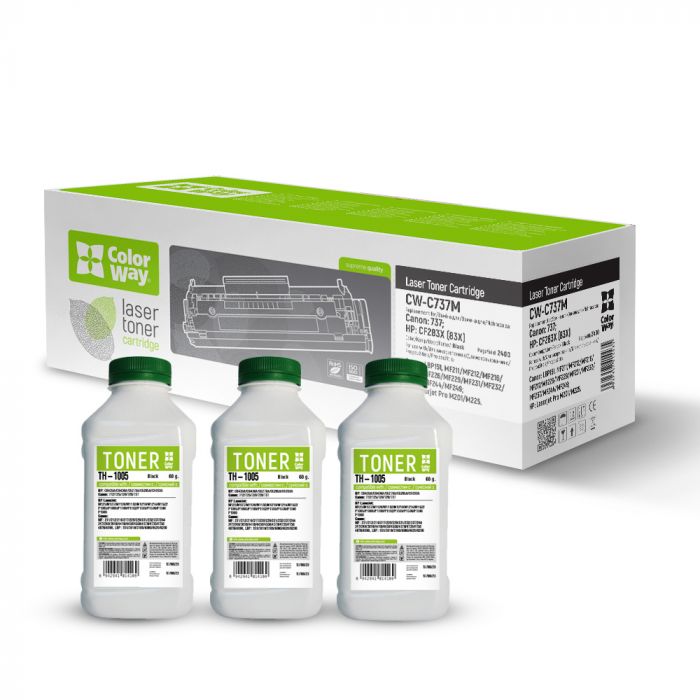Картридж ColorWay (ColorWay-C737M/TH-1005) Canon MF211/MF212W/MF216N (Canon 737/CF283A) + Тонер (TH-1005) 3х60г