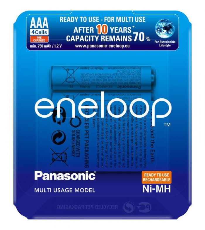 Акумулятори Panasonic Eneloop AAA/HR03 NI-MH 750 mAh BL 4 шт