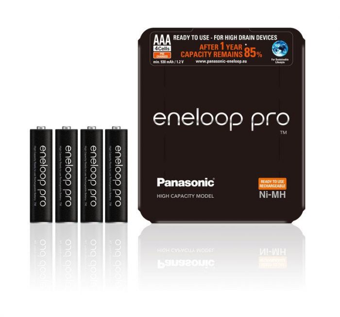 Акумулятори Panasonic Eneloop Pro AAA/HR03 NI-MH 930 mAh BL 4 шт (BK-4HCDE/4LE)