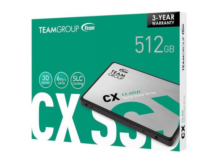 Накопичувач SSD  512GB Team CX2 2.5" SATAIII 3D TLC (T253X6512G0C101)