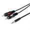 Аудіо-кабель  Atcom (10810) mini-jack 3.5мм(M)-2xRCA(M) 0.8м пакет