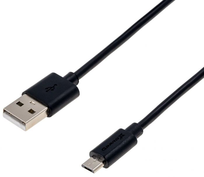 Кабель Grand-X USB - micro USB (M/M), Cu, 2.5 м, Black (PM025B)