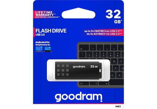 Флеш-накопитель USB3.0 32GB GOODRAM UME3 Black (UME3-0320K0R11)