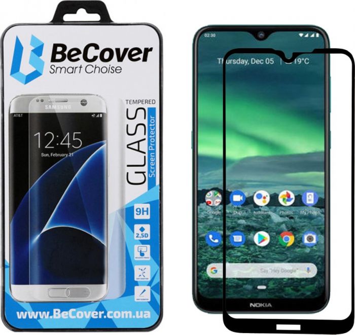 Захисне скло BeCover для Nokia 2.3 Black (704737)