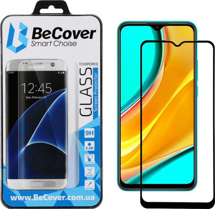 Захисне скло BeCover для Xiaomi Redmi 9 Black (705112)