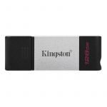 Флеш-накопичувач USB3.2 128GB Type-C Kingston DataTraveler 80 Grey/Black (DT80/128GB)