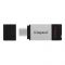 Флеш-накопичувач USB3.2 256GB Type-C Kingston DataTraveler 80 Grey/Black (DT80/256GB)