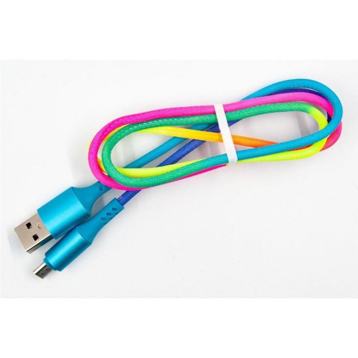 Кабель Dengos USB-microUSB 1м Rainbow (NTK-M-SET-RAINBOW)