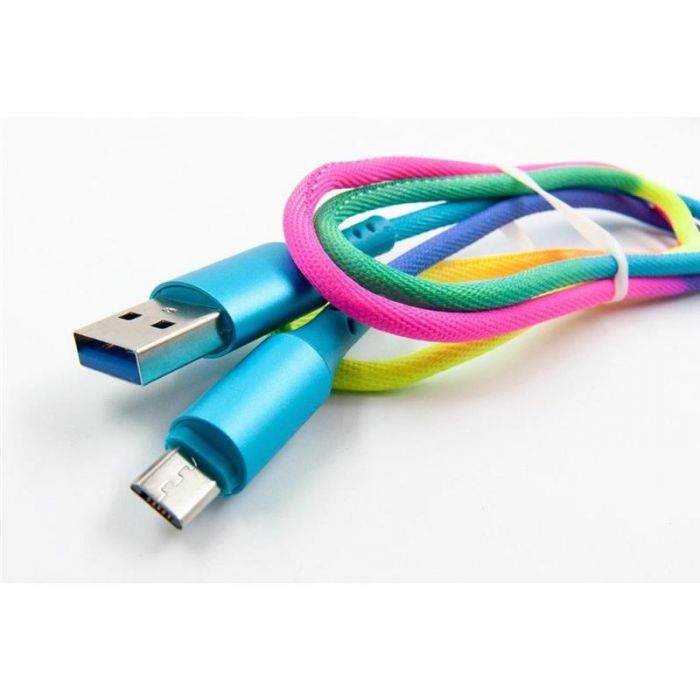 Кабель Dengos USB-microUSB 1м Rainbow (NTK-M-SET-RAINBOW)