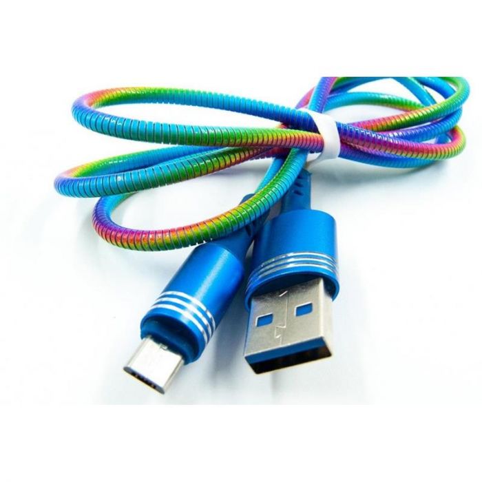 Кабель Dengos USB-microUSB 1м Rainbow (PLS-M-PRUZH-RAINBOW)