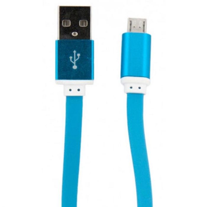 Кабель Dengos USB-microUSB 0.2м Blue (PLS-M-SHRT-PLSK-BLUE)